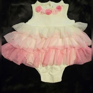 Pink and White Ruffled Diaper Cover with Sheer Layers